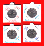 ALEMANIA R.F. MONEDAS  -  2.00 DM -AÑO 1951-CECAS D-F-G-J - 2 Mark