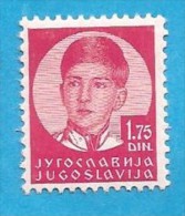 1935  300-14  JUGOSLAVIJA JUGOSLAWIEN Koenig Petar II  -- PAPER NORMAL NEVER HINGED - Ongebruikt