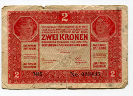 Hongrie Austria Hungary 2 Kronen 1917 Serial > 7000  RARE !!!!!!! # 4 - Hongarije