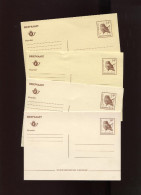 Belgie Buzin 4 Briefkaarten 14Fr LES 4 PAPIERES DIFFERENTS RRR - Postcards 1951-..