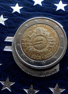 2 Euros  - 10 Ans Euro FIDUCIAIRE -  Commémorative ALLEMAGNE  2012 Year  Letter -- D --  CIRCULEET COIN Germany - Deutschland