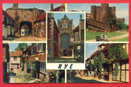 163069 / Rye - LAND GATE , ST. MARY'S CHURCH , TRADERS PASSAGE , MERMAID INN , YPRES TOWER Great Britain Grande-Bretagn - Rye