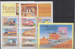 Djibouti Dschibuti 2000 Bloc Souvenir Sheet Block Trains Du Monde Chemin De Fer Train Eisenbahn Railways Mi. Bl. 152 - Treni