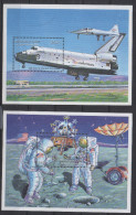 Djibouti Dschibuti 2000 Bloc Souvenir Sheet Block Navette Challenger Space Shuttle Moon Man Mi. Bl. 159 160 - Afrika