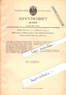 Original Patent - Gebr. Krafft In Fahrnau B. Schopfheim , 1882 , Webervögel Für Weberei !!! - Schopfheim