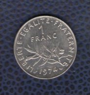 France 1974 Pièce De Monnaie Coin 1 Franc Semeuse - H. 1 Franc