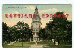 MD - ANNAPOLIS - STATE CAPITOL - VINTAGE POSTCARD UNITED STATES MARYLAND - DOS SCANNE - Annapolis