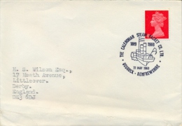 Great Britain 1969 Special Cancel On Cover Gourock 80th Anniversary Of The Caledonian Steam Packet Co. Ltd. - Maritime