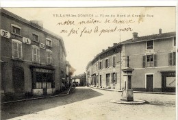 Carte Postale Ancienne Villars Les Dombes - Place Du Nord Et Grande Rue - Villars-les-Dombes
