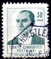 TURKEY 1961 Kemal Ataturk - 30k. - Green FU - Used Stamps