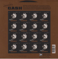 USA - Johnny CASH, Feuillet 16 Timbres Adhésifs **, 2013 - Cantantes