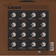 USA - Johnny CASH, Feuillet 16 Timbres Adhésifs **, 2013 - Chanteurs