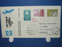 FFC First Flight 256 Amsterdam - Bucharest Roemenie 1965 - A653a (nr.Cat DVH) - Cartas & Documentos