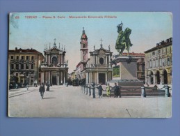 To1421)  Torino - Piazza S. CArlo -  Monumento Emanuele Filiberto - Places & Squares