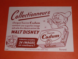 Ancien Buvard Publicitaire, Savon CADUM, Walt Disney, Simplet Les 7 Nains, Mickey Pinocchio - Perfume & Beauty