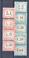 San Marino Tasse 1897-1919 Colori Verde E Rosa N. 1 - 9 MNH - Portomarken