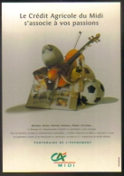 Carte Postale "Cart'Com" (1998) - Le Crédit Agricole Du Midi (banque) - Football - Violon - Banques