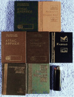 7 X Taschen-Atlas - Russische Schrift - Welt - Georgien - Afrika - Amerika - Europa - Ukraine - Kasastan - Other & Unclassified