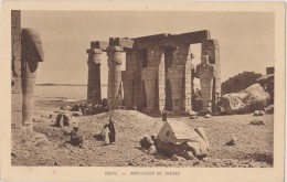 Cpa,égypte,RAMESSEUM DE Thèbes,plein D´histoire,édition Braun Paris,rare,afrique - Other & Unclassified