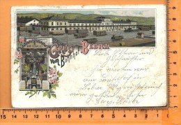 BEBRA: Gruss Vom Bahnhof, Lithographie Multi Vues, Panorama, Wartesaal - Bebra