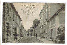 CPSM LIGNY LE CHATEL (Yonne) - Rue Maison Dieu - Ligny Le Chatel