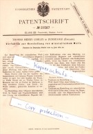 Original Patent - T. Henry Cobley In Dunstable , England , 1882 , Herstellung Von Mineralischem Weiß !!! - Andere & Zonder Classificatie