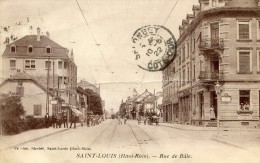 Haut Rhin SAINT LOUIS Rue De Bâle Animation  1922 ........G - Saint Louis