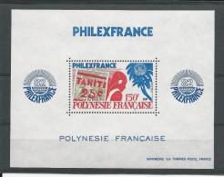 POLYNESIE - 1982 -  BLOC YVERT N°6 ** - COTE = 21 EUROS - Blokken & Velletjes