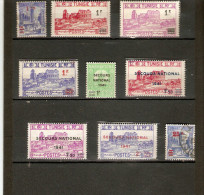 TUNISIE   LOT  N° 223/226 ET 227/231  NEUF ** /  ET  OBLITERE   DE  1940/41 - Ongebruikt