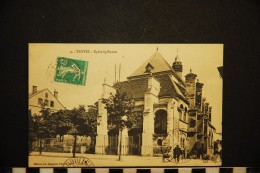 CP, 10, TROYES Eglise St Nicolas N° 9 Voyagé En 1914 Ed Maison Des Magasins Réunis - Troyes