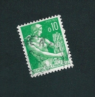 N° 1231 Moissonneuse, 0 F 10 Timbre Oblitéré  France 1960 - 1957-1959 Mietitrice