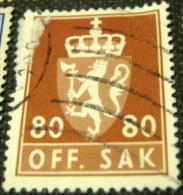 Norway 1955 Offical Service 80ore - Used - Dienstzegels