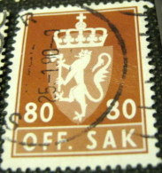 Norway 1955 Offical Service 80ore - Used - Officials