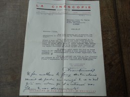 Facture Du 27/04/1942 "LA CINESCOPIE"de Bruxelles à L'abbé Van ZUELEN - 1900 – 1949