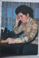 JEU -  Chess Schach Ajedrez Echecs 1982 USSR Postcard  Gaprindashvili Chess World Champion - Chess