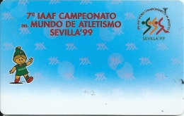 Card Sevilla IAAF Seville 99 World Championship Athletic - Publy Coca Cola , Carlsberg Beer, Adidas, Tdk, Epson Reverse - Non Classificati