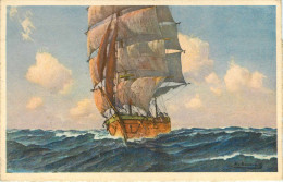 Bateaux - Voiliers - Illustrateurs - Illustrateur A Identifier - 2 Scans - état - Sailing Vessels