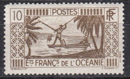 Polinesia, 1934/39 - 10c Spear Fishing - Nr.85 MLH* - Nuevos