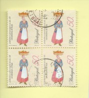 4 TIMBRES - 4 STAMPS - PORTUGAL (1995) -  PROFESSIONS DU XIX SIÈCLE - VENDEUSE DE FRUIT - TIMBRES OBLITÉRÉS - Used Stamps
