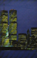 13233- NEW YORK CITY- STATUE OF LIBERTY, WORLD TRADE CENTER, SKYLINE BY NIGHT - Statue De La Liberté