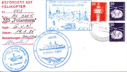 ALLEMAGNE. Belle Enveloppe Polaire De 1985. Antarctic Helicopter Flight/Polarstern/Georg Von Neumayer Station. - Autres Modes De Transport