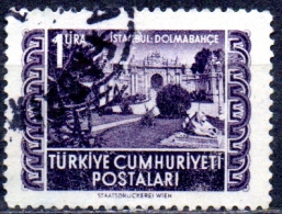 TURKEY 1952 Views - 1l Domabahce Palace FU - Used Stamps