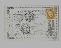 HTE MARNE  ( 50 )  -  VARENNES Sur AmanceCPI Ordinaire – Tarif à 15c.  (15.1.1873/30.4.1878)N°59a Paire - 15c. Cér - Precursor Cards