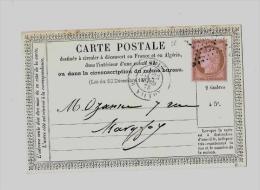 PARIS  ( 60 )  -  Bureau De Quartier « Rue MILTON »CPI Ordinaire – Tarif à 15c. (15.1.1873/30.4.1878)N - Precursor Cards