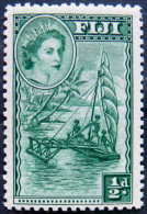 FIJI 1954 1/2d Canoe MNH - Fiji (...-1970)