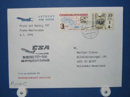FFC First Flight 292 Praag Tsjechië - Amsterdam 1992 - A1145C (nr.Cat DVH) - Corréo Aéreo