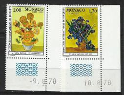 Monaco YT 1161 Et 1162 " Concours De Bouquets " 1978 Neuf** BDF Daté - Unused Stamps