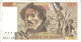 FRANCE  --  BILLET De BANQUE FRANCAIS En FRANCS -- 100 Francs Eugène DELACROIX - 100 F 1978-1995 ''Delacroix''