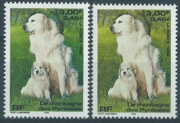 [07] Variété : N° 3285 Le Montagne Des Pyrénées Herbes Jaunes Au Lieu De Vertes +  Normal  ** - Unused Stamps