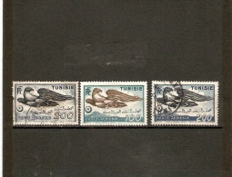 TUNISIE  POSTE AERIENNE  LOT N°13/15 OBLITERE   DE1949/50 - Luftpost